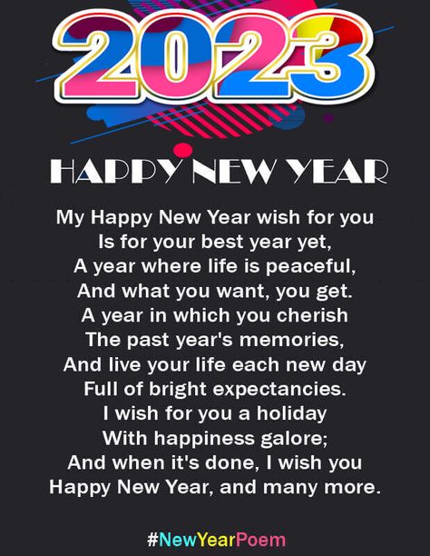 Happy New Year 2023 Love Poems for Her & Him New Year Poems Poetry, Happy New Year 2023 My Love, Happy New Year Blessings 2023, New Years Message 2023, Poems For Your Girlfriend, Happy New Year Poem, New Year Poem, Best New Year Wishes, Happy New Year Love