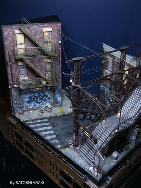 Gotham City 1/35 Scale Model Diorama Mini City Model, Diorama City, City Diorama, 3d Diorama, Model Diorama, Model City, City Model, Tiny World, Miniature Figures