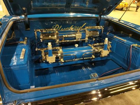 Low Rider Cars, Lowrider Hydraulics, 1963 Chevy Impala, Trunk Ideas, Wire Wheels, Chevy 3100, Low Riders, Lowrider Cars, Low Low