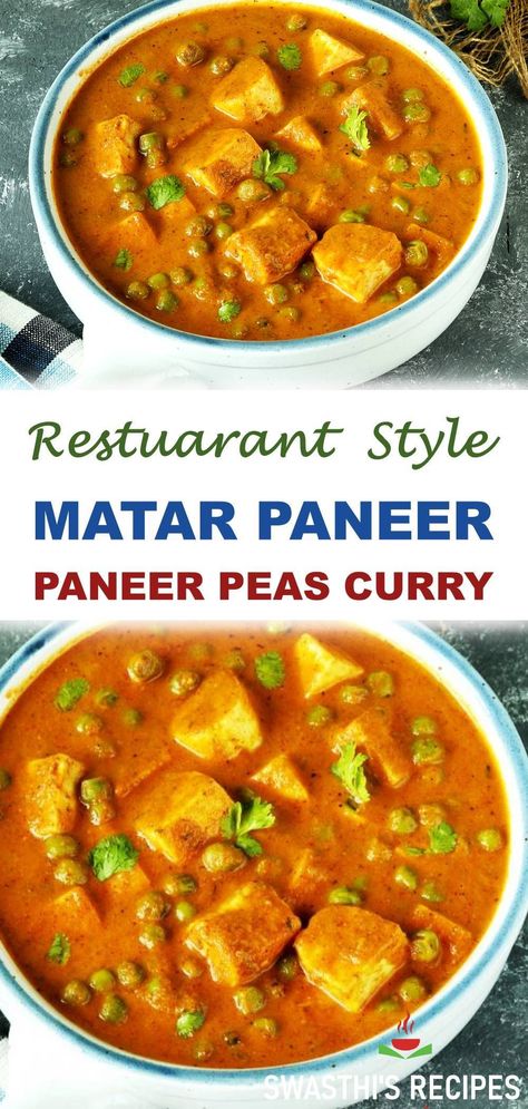 Paneer Peas Recipes, Recipes With Paneer Cheese, Indian Paneer Dishes, Indian Peas, North Indian Dishes, Indian Paneer Recipes, Paneer Curry, Naan Roti, Kitchen Sanctuary