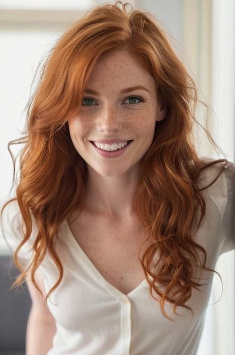 Ginger Hair Dyed, Red Hair Green Eyes, Red Hair Freckles, Beautiful Freckles, Red H, Pretty Redhead, Red Haired Beauty, Red Hair Woman, Beautiful Red Hair