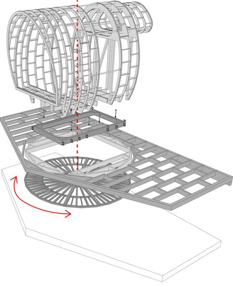 Rotating Architecture, Kinetic Architecture, Studio 57, Solar Protection, Building Images, Container Architecture, Glass Structure, Plastic Art, Architectural Drawings