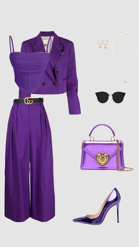 #outfitinspo #outfit #violet #fashion #model #love Purple Business Outfit, Purple Fall Outfit, Violet Fashion, 2024 Fits, Purple Outfit, Dark Purple Aesthetic, Purple Outfits, Business Outfit, Purple Aesthetic