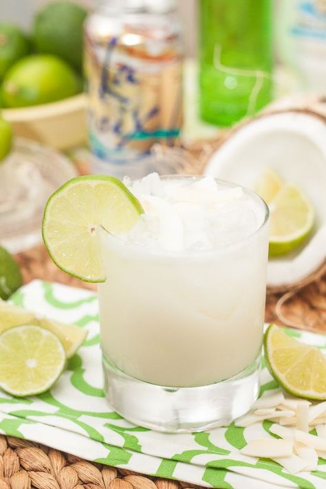 I'm delighted to report that my obsession with the marriage of coconut and lime has continued. This Coconut Lime Crush is a light and refreshing cocktail that is perfect for springtime sipping! #CrushFridayVA Sugar Free Condensed Milk, Keto Beverages, Keto Alcohol, Low Carb Cocktails, Dessert Vegan, Keto Cocktails, Keto Drinks, Low Carb Drinks, Refreshing Cocktail