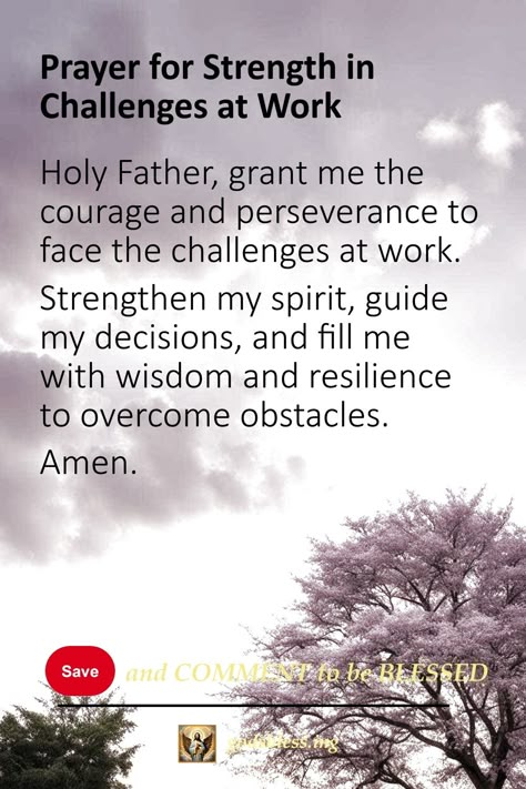 Prayer for Strength in Challenges at Work Prayers For The Workplace, Scripture For Workplace, Prayer For Workplace Enemies, Prayers For Workplace, Prayer For Work Success, Mean Coworkers, Prayer For Business Success, Prayer For Workplace, Prayers For Work