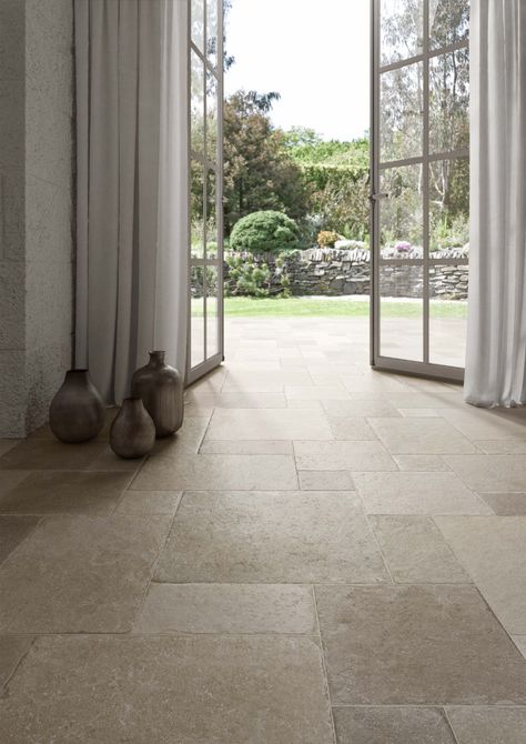 Pietra Di Ostuni Avorio 8×16 Field Tile Matte – Virginia Tile Company Kitchen With Limestone Floor, Porcelain Limestone Look Floor Tiles, Indoor Tile Flooring, Limestone Look Porcelain Tile, Tumbled Limestone Flooring, Stone Floor Living Room, Porcelain Kitchen Floor Tiles, Stone Tile Bathroom Floor, Garden Floor Ideas