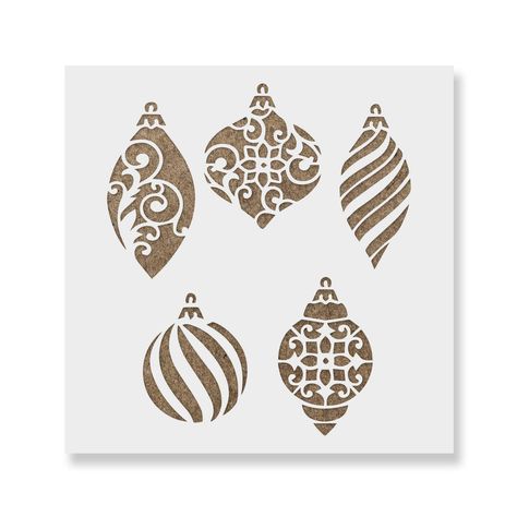 Christmas Ornaments Stencil - DIY Christmas Stencils of Ornaments That Work Great for Wood Signs and DÅ½cor *** Click on the image for additional details. (This is an Amazon affiliate link) Christmas Ornament Template, Laser Cut Stencils, Ornament Template, Christmas Stencils, Stencil Crafts, Stencil Diy, Decorations Christmas, Ornaments Design, Stencils Wall