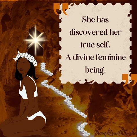 ✨ Divine Discovery ✨ She has unearthed the essence of her soul, embracing the power of her divine feminine energy. 🌙 This poem is a tribute to every woman’s journey toward self-awareness and spiritual awakening. 💫 Check out the latest edition of my Divine Femininity poetry series on Medium. Click the link in my bio to read more and embark on your own path of self-discovery. 🦋 #DivineFeminine #PoetryOfSelf #FemininePower #SoulJourney #WritersOfMedium #WordsOfWisdom #SpiritualAwakening #Wome... Black Power Art, Power Art, Divine Feminine Energy, Souls Journey, Feminine Power, Black Power, Self Awareness, Feminine Energy, Divine Feminine