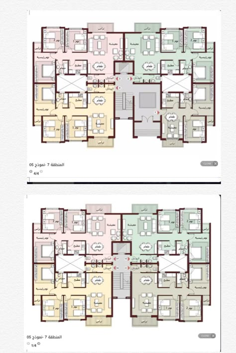 Residential Building Plan Layout, Modern Vernacular Architecture, Apartment Architecture Plans, Apartment Plans Architecture, Apartment Building Floor Plans, Apartment Building Plans, Condominium Floor Plan, Small Apartment Floor Plans, Residential Building Plan