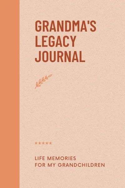 Grandma’s Legacy Journal Grandma Journal Prompts, Legacy Journal, Journal Jar, Grandma Journal, Journal Topics, My Favourite Teacher, Vacation Memories, Great Life, Diy Book