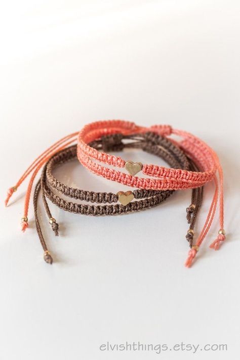 Bracelets Couple, Boyfriend Gifts Long Distance, Matching Couple Bracelets, Heart Bracelets, Husband Wife Gifts, Long Distance Boyfriend, Friendship Bracelets Diy, Couple Bracelets, Macrame Bracelet