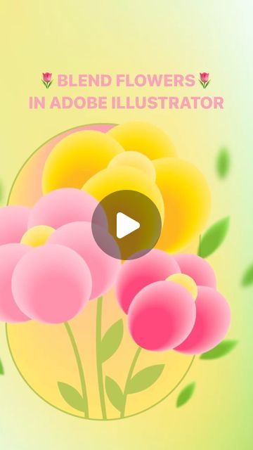 Gradient Adobe Illustrator, Gradient Flower Graphic Design, Gradient Illustrator Tutorial, Illustrator 3d Tutorials, Blend Tool Illustrator, Blend Tool, Illustrator Design Tutorial, Adobe Tutorials, Flower Graphic Design