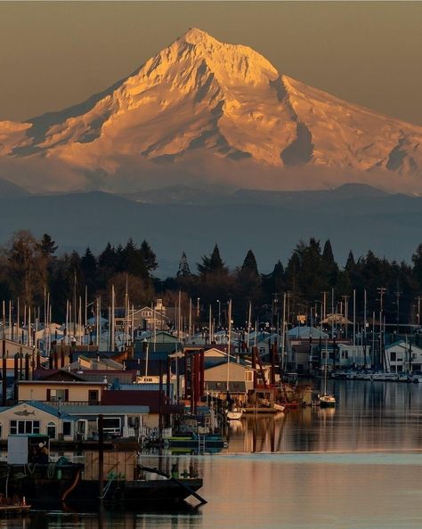 #Seattle Must See - #mounthood 🏔 🗻⛰#Washington, the most beautiful state in the Pacific Northwest. 🌲#pnw #pnwtravel #WashingtonState #emeraldcity #mountains #travel 🛫 #tourism #travelseattle #mthood #cascademountains #olympicmountains Pnw Small Town, Pnw City Aesthetic, Dupont Washington State, Washington State Living, Beautiful Places In Washington State, Pacific Northwest Mountains, Washington State Seattle, Houses In Washington State, Crystal Mountain Washington