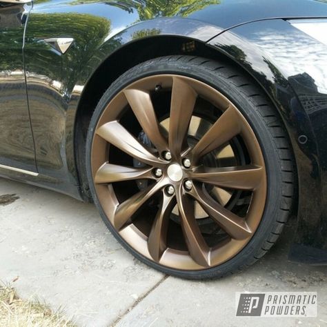 Powder Coating Wheels, Tesla Wheels, 22 Wheels, Bronze Wheels, Tesla 3, Black Cars, Metallic Powder, Audi S6, Passat B6