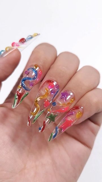 Nail art 💅 Manicure on Instagram: "🤩Create bold 3D designs effortlessly with No Wipe 3D Sculpting Gel and Neon Jelly Gel Set. Perfect for adding vibrant color and dimension to your nails 💅✨
🛒Products：
🛍️Neon jelly gel set
🛍️No Wipe 3D Sculpting Gel 
🔗Link in bio 

#3DNailArt #NeonNails #JellyGel #CreativeNails #NailDesign #NailGoals #BoldNails #NailInspo" 3d Sculpting Gel Nail Art, Nails Products, 3d Nail Designs, 3d Sculpting, Colorful Nail Art, Gel Set, Colorful Nail, Neon Nails, 3d Nail