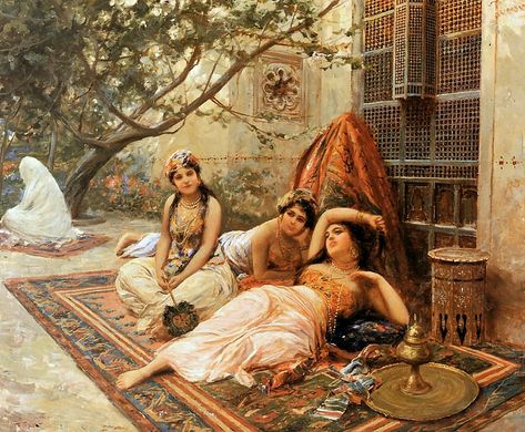 https://flic.kr/p/pywwrz | fabbi, fabio - girls of the harem | Fabio Fabbi  1861-1946  Italië Harem Girl, Turkish Art, Arabian Nights, Oil Painting Reproductions, Ottoman Empire, Italian Artist, Painting Reproductions, Rembrandt, Painter