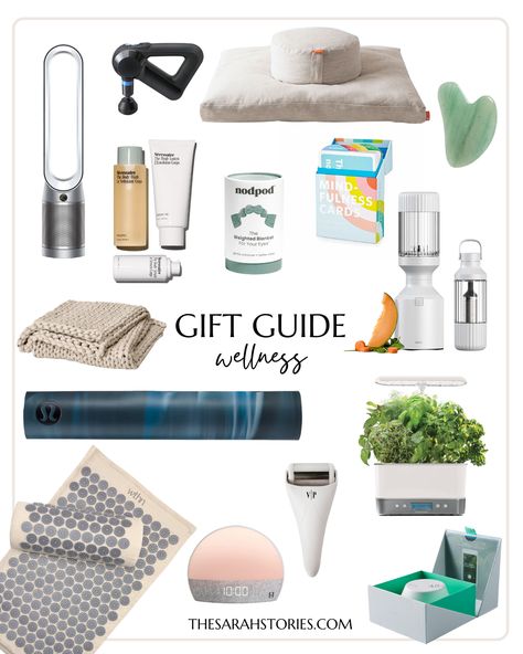 Gifts for the Wellness guru 🌱 love all of these for any health conscious, mindful person in your life. See all of my Gift Guides on thesarahstories.com. #giftguideher #holidaygiftguide #giftguide2022 #healthygiftguide #wellnesslover #wellnessgifts #LTKhome #LTKSeasonal #LTKHoliday Wellness Gifts For The Festive Season, Wellness Gift Guide, Holistic Gifts Ideas, Health And Wellness Gifts, Health Gift Basket Ideas, Wellness Basket, Wellness Gift Ideas, Gifts For The Traveler, Unique Gift Guide