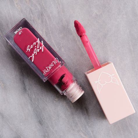 ColourPop Heaven Fresh Kiss Lip Crème ($8.00 for 0.24 oz.) is a neon, medium-dark pink with subtle, warm undertones and a glossy, cream finish. It was richly pigmented with smooth, even coverage delivered in a single swipe. The consistency was lightweight, spreadable, and smooth without being too emollient or overly thick. It wore well for five hours and was lightly hydrating over time. ColourPop Oh Baby Fresh Kiss Lip Crème ($8.00 for 0.24 oz.) is a deep berry with subtle, warm undertones and a U R Mine, Cherries In The Snow, Colourpop Lip, Rose Eyeshadow, Tea Ring, Blush On Cheeks, Tom Ford Beauty, Cheek Palette, Dry Nail Polish