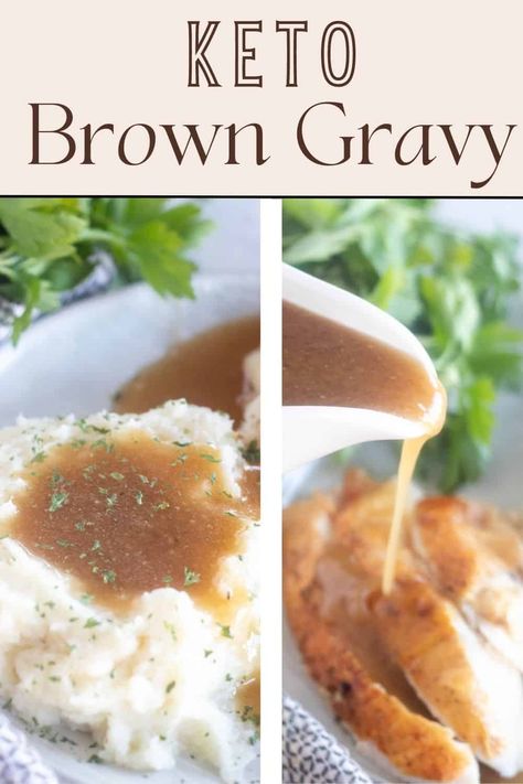 Make this easy gluten-free keto brown gravy recipe in less than 10 minutes - no drippings required! Plus, learn the secret trick to give it a smooth, silky finish. Keto Brown Gravy, Keto Gravy, Gluten Free Gravy, Keto Thanksgiving, Cauliflower Mash, Peach Recipes, Whole30 Keto, Baking Powder Uses, Baking Soda Beauty Uses