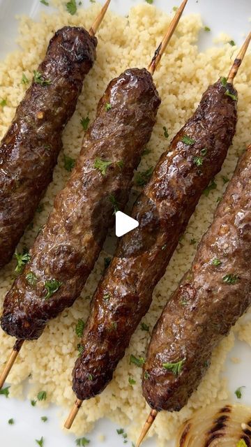 Shannon Epstein on Instagram: "Air Fryer Kofta Kebabs (low-carb, paleo, Whole30)

These Middle Eastern inspired meat kebabs are packed with flavorful and easy to put together. They cook in the air fryer in under 15 minutes!

✨Comment RECIPE & I’ll DM you a direct link to the recipe. Other options: click the link in my profile & then click on this picture OR go to fitslowcookerqueen.com & search for “kofta kebabs”. Both links are in my profile!

♦️Ingredients
Ground Beef
Ground Lamb
Onion
Garlic
Fresh Parsley
Seasonings: salt, pepper, allspice, cumin, nutmeg, paprika, cinnamon
♦️Air Fryer: 380 degrees for 12 minutes, turning halfway through.

⏺️ Don’t have an air fryer? No problem. This blog post also includes baking and grilling instructions.

🌟More info: https://fitslowcookerqueen.com/ai Ground Lamb Kabobs, Cinnamon Air Fryer, Lamb Mince Recipes, Lamb Kabobs, Beef Ground, Mince Recipes, Ground Lamb, Middle Eastern Recipes, Whole 30 Recipes