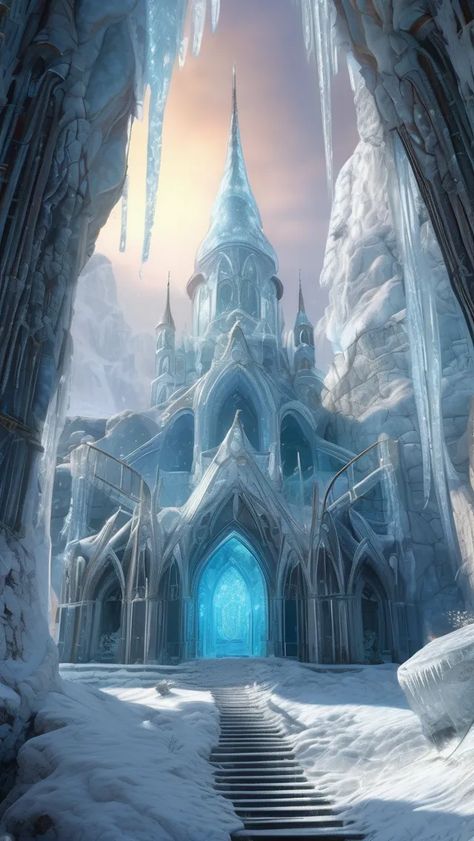 Frozen Castle - AI Photo Generator Frozen Castle Fantasy Art, Frozen Kingdom, Frozen City Fantasy Art, Frozen City, Ice Castle Fantasy Art, Ice Castle Aesthetic, Winter Castle Fantasy Art, Frozen Landscape, Ice Kingdom