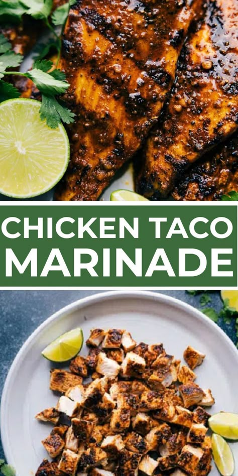 Chicken Taco Marinade, Spicy Chicken Taco, Taco Marinade, Fajita Marinade, Meat Marinade, Chicken Marinade Recipes, Chicken Taco, Chicken Marinade, Party Dishes