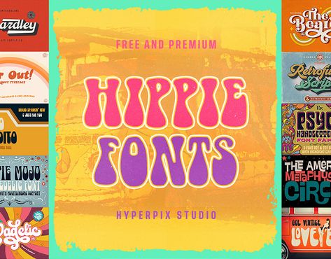 Hippie Font, Hippie Designs, School Project, Typography Fonts, Fashion Website, School Projects, Hippie Style, Fonts Design, Cricut Crafts