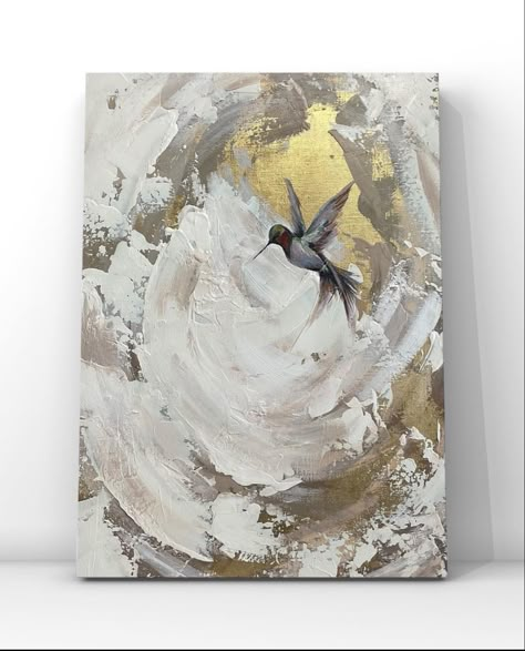 Abstract Bird Painting, Painting Art Wall, Golden Bird, Gold Art Painting, Diy Abstract Canvas Art, Wall Art Ideas, Diy Canvas Wall Art, Bird Painting, Textured Canvas Art