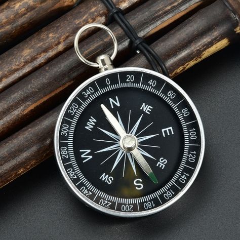 Compass | Wish Compass Tool, Compass Navigation, Pocket Compass, Teaching Supplies, A Compass, Metal Keychain, Survival Tools, Camping Equipment, Outdoor Survival