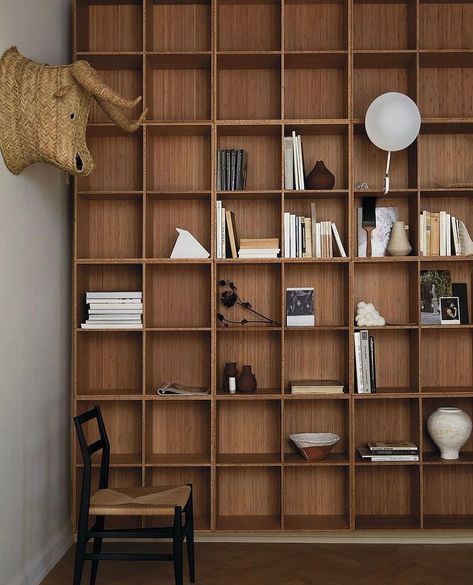 Whole Wall Shelves, Library Mood Board, Slim Aarons, Wall Shelves, Shelving Unit, Wall Coverings, Beautiful Homes, Mood Board, Bookcase