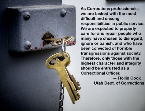 What do we require of our Corrections Officers? Here's our answer!  Photo by Lt. David Booth Correctional Officer Quotes, Correctional Officer Humor, Detention Officer, Correction Officer, Corrections Officer, Support Law Enforcement, Department Of Corrections, Correctional Officer, Law Enforcement Officer