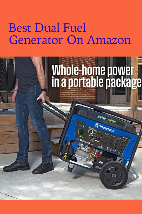 Westinghouse 12500 Watt Dual Fuel Home Backup Portable Generator, Remote Electric Start, Transfer Switch Ready, Gas and Propane Powered #generator #backup power Home Generator, Portable Power Generator, Inverter Generator, Dual Fuel Generator, Transfer Switch, Generator House, Portable Generator, Power Generator, Solar Generator