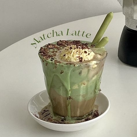 Aesthetic Matcha Drink, Cute Cafe Drinks, Matcha Aesthetic Icon, Japanese Drinks Aesthetic, Cafe Drinks Aesthetic, Korean Cafe Drinks, Pretty Drinks Aesthetic, Beverages Aesthetic, Matcha Drink Aesthetic