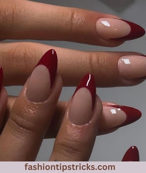 #nailshop #nailsonpoint #nailstamping #nailstoinspire #nailsnailsnails #nailspa Red Tip Nails, Chrome Nail Designs, Red Chrome Nails, Chrome Nails Designs, Red Acrylic Nails, Chrome Nail, February Nails, French Tip Acrylic Nails, French Acrylic Nails