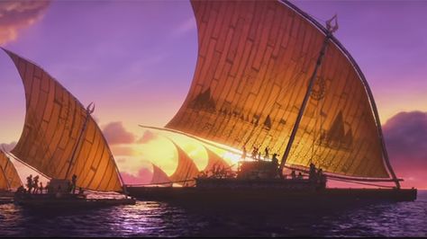 Moana movie scenes- wayfinding ancestors Moana Boat, Moana 2016, Moana Movie, District 4, How Far Ill Go, Disney Princess Moana, New Disney Princesses, Disney Things, Childhood Movies