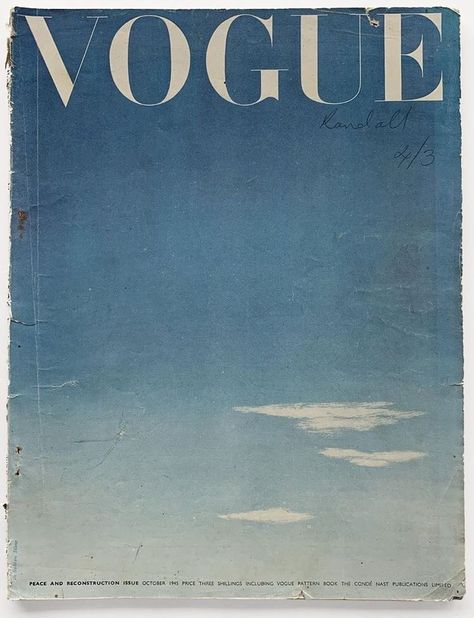 Vintage Vogue Magazine, Printable Wall Collage, Dorm Art, Dorm Posters, Dorm Walls, Poster Room, Blue Poster, Vogue Uk, Vintage Poster Art