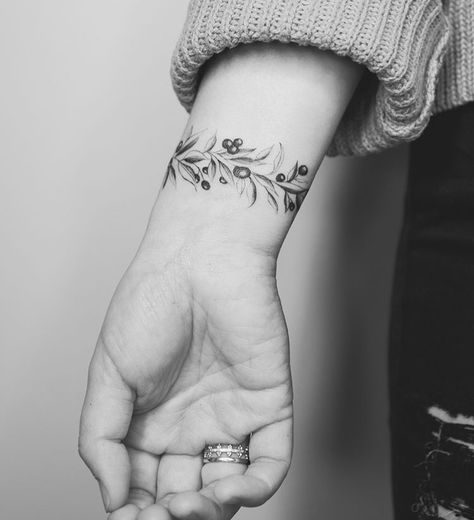 Olive Branch Watercolor Olive Branch Tattoo, Olive Branch Heart Tattoo, Olive Branch Tattoo With Flowers, Olive Branch Tattoo Sleeve, Olive Branch Bracelet Tattoo, Olive Branch Wrist Wrap Tattoo, Olive Branch Wrist Tattoo, Olive Tree Tattoo For Women, Dove And Olive Branch Tattoo