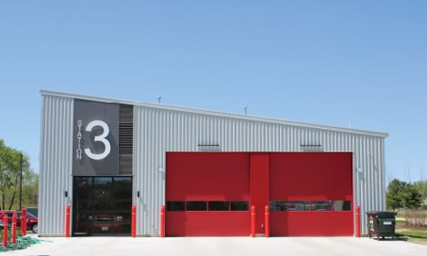 Elburn and Countryside Fire Protection Dist. | Star Building Systems Factory Architecture Industrial Facade, Factory Design Exterior, Factory Facade Design, Factory Building Design, Warehouse Office Design, Industrial Building Design, Warehouse Facade, Building Branding, Factory Facade