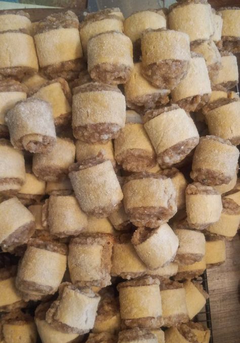 The Wedding Cookie Table Community | A mountain of mini nut rolls | Facebook Nut Roll Filling Recipe, Italian Nut Roll Cookies, Small Nut Rolls, Polish Nut Roll Recipe, Easy Nut Roll Recipe Polish, Nut Roll Cookies, Wedding Cookie Table, Nut Roll Recipe, Double Recipe