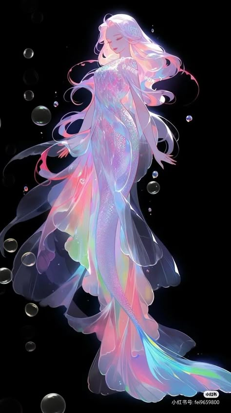 Anime Mermaid, Mermaid Drawings, Mermaid Dreams, Japon Illustration, Beautiful Mermaids, Mermaid Art, Human Art, Fantasy Creatures, Mythical Creatures