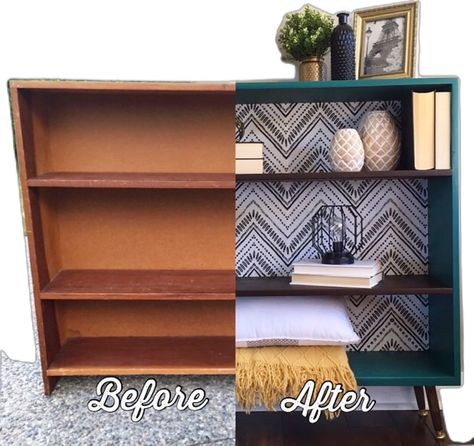 Bookshelf Renovation Diy, Dresser To Bookshelf Diy, Ikea Bookshelf Makeover, Upcycling Bookshelf, Furniture Flipping Before And After, Bookshelf Diy Makeover, Furniture Before And After, Furniture Flip Ideas, Book Shelf Makeover