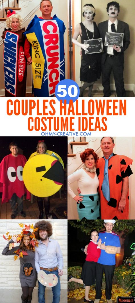 50 Couples Halloween Costume Ideas - dress up with an adorable couples costume for you and your “boo!” So many his and her Couples Halloween Costumes! Meme Costume, Funny Couple Costumes, Funny Couple Halloween Costumes, Couples Halloween Costume Ideas, Couple Halloween Costumes For Adults, Couples Halloween Costumes, Couples Halloween Costume, Halloween Memes, Costumes For Adults