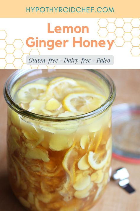 Lemon Ginger Honey, Honey Remedies, Cough Syrup Recipe, Ginger Honey Lemon, Ginger And Lemon, Honey Drink, Ginger Honey, Ginger Water, Fermentation Recipes