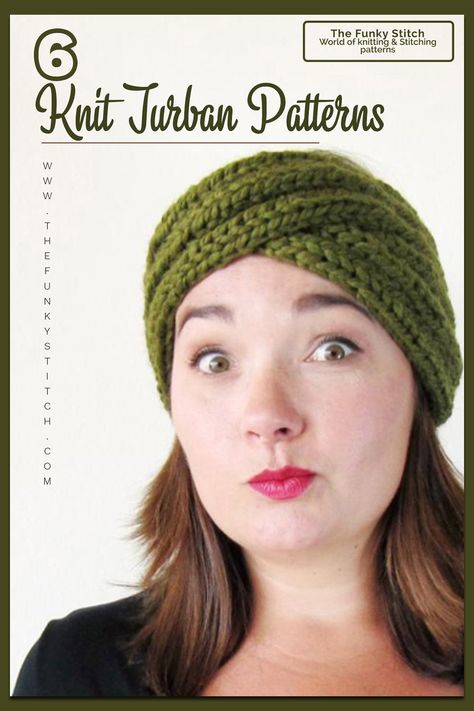 6 Knit Turban Patterns #knitturbanpatterns #knittingpatternsfree #knittingpatterns #patterns2020 #turbanpatterns #KnitWinterTurbanPattern #TurbanHatKnittingPattern Turban Knitting Pattern Free, Knit Turban Hat Pattern Free, Knit Turban Headband Pattern Free, Knitted Turban Hat Free Pattern, Knitted Turban Pattern Free, Turban Hat Knitting Pattern, Crochet Turbans For Women, Knit Head Wrap Pattern Free, Knitted Turban