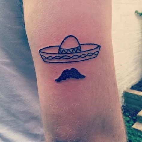 Sombrero Tattoo, Mexico Tattoo, Brighton Tattoo, Dad Tattoo, Tattoo Board, White Ink Tattoo, O Tattoo, Hand Tats, Dad Tattoos