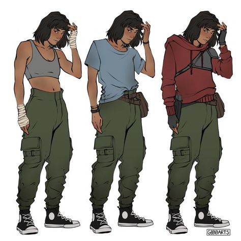 Clothing Drawing, Apocalypse Character, Apocalyptic Clothing, Tomboy Art, Bd Comics, Artist Illustration, Body Design, Poses References, Female Character