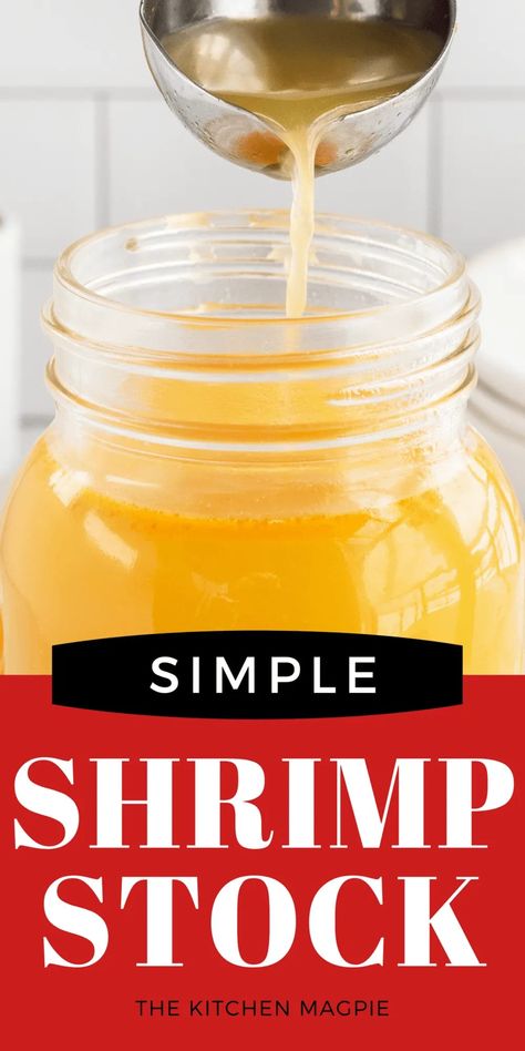 You can utilize leftover shrimp skins to make an amazingly flavorful stock that is rich in shrimp flavor and able to be used in pretty much anything! Shrimp Shells Stock, Shrimp Stock From Shells, Leftover Shrimp Recipes, Leftover Shrimp, Shrimp Stock, Seafood Sushi, Low Calorie Soup, Seafood Stock, Shrimp Soup