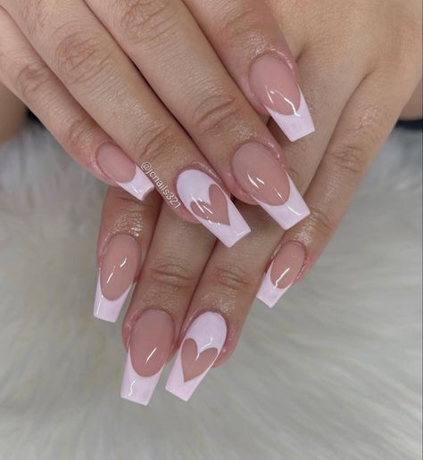 February Nails, Valentine Nails, Nail Designs Valentines, Cute Acrylic Nail Designs, Her Nails, Classy Acrylic Nails, Acrylic Nails Coffin Pink, Acrylic Nails Coffin Short, Short Acrylic Nails Designs