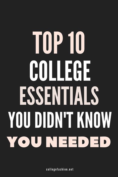 Top 10 college essentials you didn't know you needed College Essentials Supplies, Packing For College, Uni Essentials, College Packing, College Success, Dorm Room Ideas, College Essentials, College Aesthetic, College Hacks