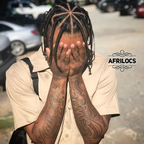 Plaits On Men, Breads For Men, Braids For Men Box Braids, Box Braid Hairstyles For Men, Make Braid Styles, Braids On Men Black, Braided For Men, Different Braids For Men, Braid Hair Styles For Men